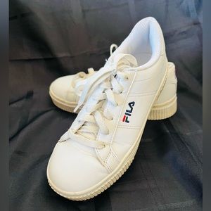 Fila Womens Panache white casual platform shoes sneakers size 6